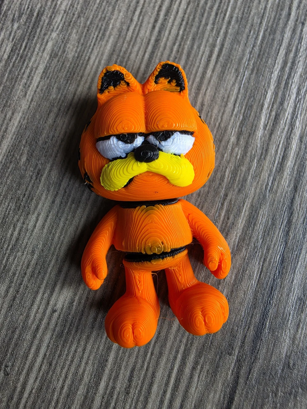 3D Printed Mini Orange Garfield-Style Dog Toy Figurine - Vinyl Collectible